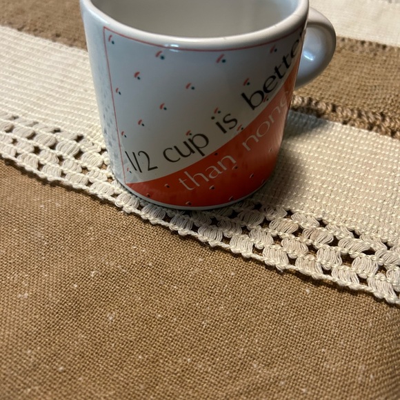 Humorous novelty funny coffee cup 1/2 half is better than none mug PAPEL, TAIWAN - Picture 6 of 8